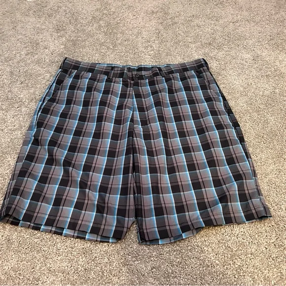 Hogan Plaid Flat Front Shorts 36W - Picture 2 of 9